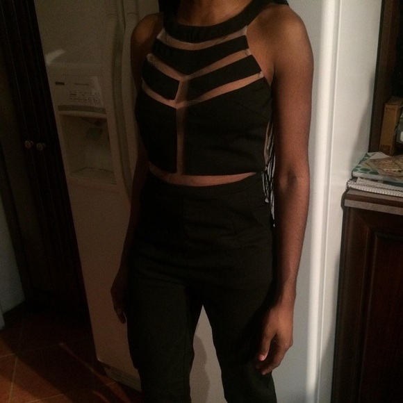 Mesh/ Transparent Jumpsuit - Picture 1 of 5